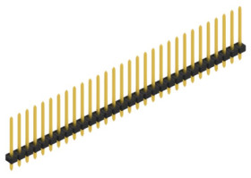 Pin header, 30 pole, pitch 2.54 mm, straight, black, SLLP116430G