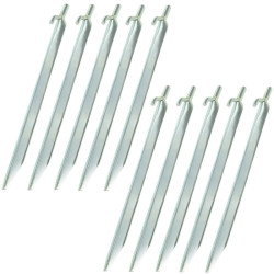 Szpilki śledzie do namiotu 30cm Metalowe z haczykiem, Zestaw 10 Sztuk