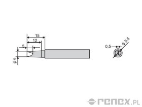 Grot do lutownicy GOOT PX-201 - 4D