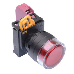 YW1L-MF2E01Q0R Red 22mm Momentary Shrouded Push Button Switch NC IP65 IDEC