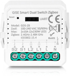 GISE Smart Podwójny moduł przekaźnikowy Zigbee Tuya GDS-ZB