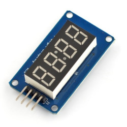 Moduł 4x wyświetlacz 7-segmentowy - interfejs cyfrowy