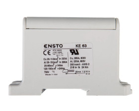 Złączka szynowa 2-przewodowa 35-150mm2 szara KE63