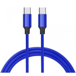 Kabel USB typ C - typ C niebieski 2A 1,5m VA0037 VAYOX