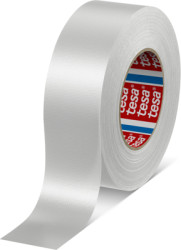 Fabric tape, 50 x 0.26 mm, PE extruded fabric, white, 50 m, 04688-00009-00