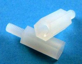 M3x12 W-Z KOŁEK DYSTANS.100szt TWORZYWO