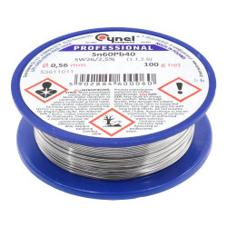 Cyna lutownicza z topnikiem SW26 - 0.56mm - spoiwo Sn60Pb40 Cynel 100g