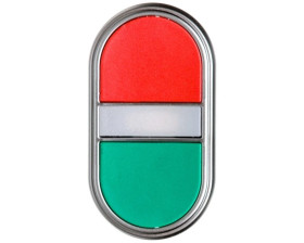 Przycisk dwuklawiszowy czerwono/zielony z podświetleniem z samopowrotem LPCBL7113