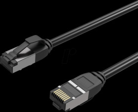 KAFL31-4701501 Patch cable Cat.8.1, U/FTP, TPE, black, 0.50m