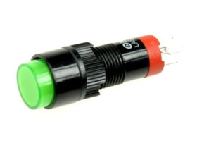 LAS3Y-11Z/G przycisk stabilny okrągły podświetlany zielony ON-OFF