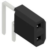 Socket header, 2 pole, pitch 2.54 mm, angled, BLLP42Z