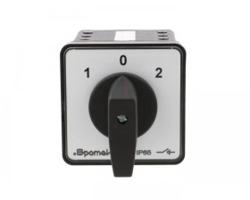 Łącznik krzywkowy 80A rozłącznik 1-0-2 3 - biegunowy mocowany do pulpitu czoło szare pokrętło czarne SK80-3.8380\P03