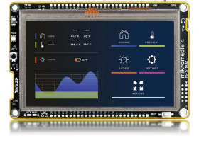Narzędzie rozwojowe z kategorii „mikrokontrolery&#148; ARM MikroElektronika Mikromedia 4 for STM32F7 Resistive MIKROE-6172