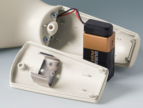 Battery connection for 9 V-battery, 1 cell, chassis mounting, A9156003