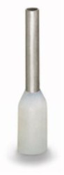 Insulated wire end ferrule, 0.5 mm², 16 mm/10 mm long, DIN 46228-4, white, 216-241