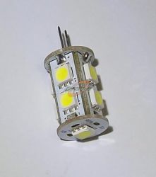 ŻARÓWKA LED G-4 9x5050 1.8W 110lm BIAŁA ZIMNA SLUPEK