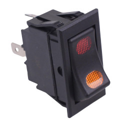 Red / Yellow 12V LED Rectangle Rocker Switch SPST 20A R13-220BC-01