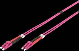 DK-2533-02-4 FO multimode patch cable, OM4, LC / LC, violet, 2m