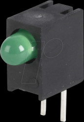 L-710A8EW/1GD LED component, green, 3 mm, 20 mcd, 40°