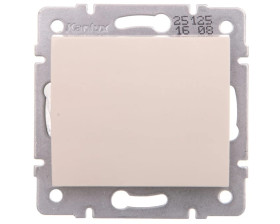 LOGI Łącznik jednobiegunowy śrubowy 10AX 250V kremowy 021000103 25125