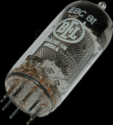 EBC81 Electron tube, multiple tube, Noval, 9-pin, 6.3 V