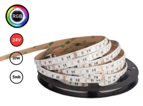 TASMA LED 24V 20W 120LED OP20 RGB 8MM