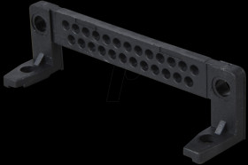 D-SUB mounting, 25-pole, angle with centring.