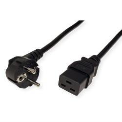Kabel zasilający złącze A: CEE 7/7 złącze B: IEC C19 2m 16 A 250 V AC
