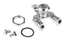 Zamek trzypunktowy wycięcie panelu: 22.2 x 22.2mm Stal