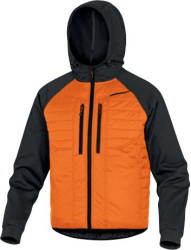 Kurtka lotnicza, MOOVEGO, rodzaj Unisex, S, Szary/pomarańczowy