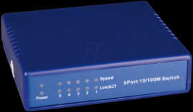 Network switch 5x ports - 10/100 MBit/s