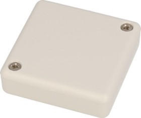 ABS miniature enclosure, (L x W x H) 50 x 50 x 15 mm, light gray (RAL 7035), IP54, 1551SGY