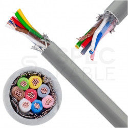 Kabel sterowniczy TECHNOTRONIK LIYCY 8x0,14mm2 szary 300/300V ekranowany olejoodporny linka Technokabel