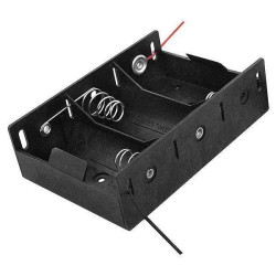 Koszyk baterii R14 x3 płaski z przewodami