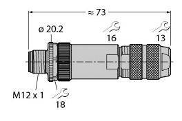 Turck 6604218 Złącze konfekcjonowane czujnika/aktuatora 1 szt.