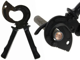 Nożyce zapadkowe do cięcia kabli i przewodów 400 mm2 / FI: 52mm / Obcinaki zębatkowe do kabli / Made In Germany / KT-4