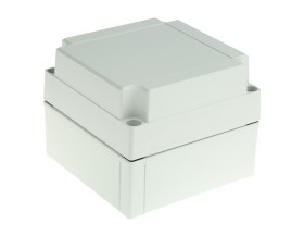 Obudowa ABS szerokość zew. 130 mm długość zew. 130 mm wys. zew. 100 mm Fibox IP67 Szary