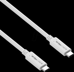 IS2530-010 USB 4.0 cable, iSeries, 40 Gbit/s, 240 W, 4K 60Hz, 1.0 m, white