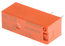 Przekaźnik mocy 24V dc SPDT TE Connectivity, montaż PCB 2350Ω Otwór przezierny