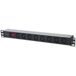 Listwa zasilająca Rack 1U 110-250V/16A 8X C13 kabel 2M 163620