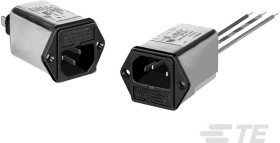 Filtr wejściowy złącza IEC 6A TE Connectivity Montaż na kołnierzu