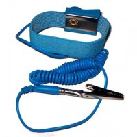 ANTY-OP3B Opaska antyelektrostatyczna, plastikowa, na rękę, z przewodem 2m - niebieska - PRC (1M)