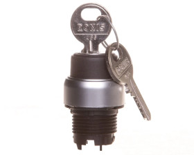 Napęd przełącznika 3 położeniowy 1-0-2 z kluczem wyjęcie klucza w pozycji 0, bez samopowrotu LPCS330