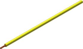 Silicone-switching strand, extremely flexible, halogen free, Cableline, 1.0 mm², 259 x 0.07 mm, yellow, outer Ø 3 mm, 61.7554-10