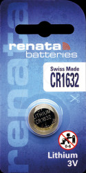 CR1632 Lithium button cell battery, 3 V, 137 mAh, 16 x 3.2 mm