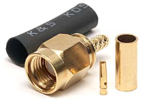 Złącze RP-SMA/m zaciskane na RG174