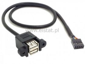 USB GN 2 x A podwójne do obud.+ kabel 30cm