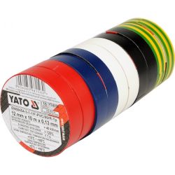Taśmy izolacyjne 12mm x 10m x 0,13mm 10 szt. - Yato YT-8156