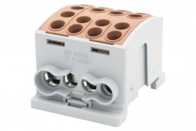 Zacisk HLK 125A-4 (1x35,3x25 / 1x35,3x25) Al/Cu - brązowy