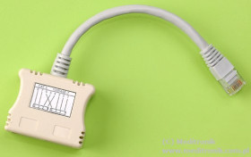 Adapter UTP do zestawienia 2 torów ethernet na jednym kablu